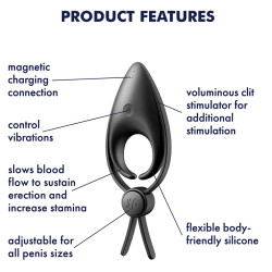 Satisfyer Cockring vibrant Sniper Satisfyer 28mm Noir